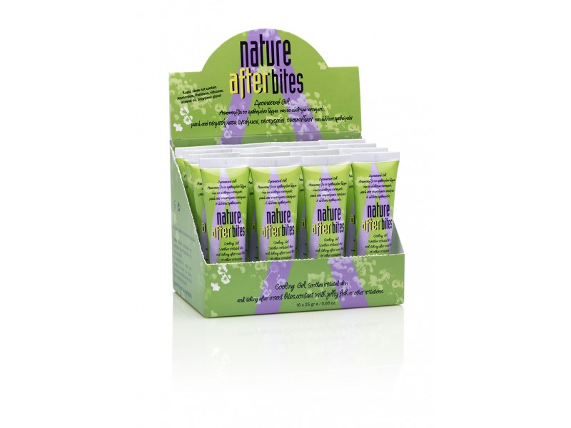 Nature after bites, gel 25gr ΚΙΤ Χ  16  τεμ. δροσιστικό gel